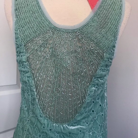 Beautiful Free People Beaded Velvet Dress, US 0 - Picture 4 of 8
